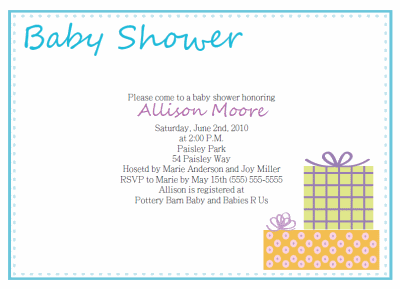Baby Shower Invitation Wording